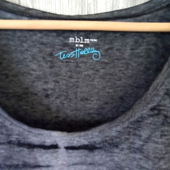 Boho Fringe Grey Sleeveless Tunic Top X - Picture 4 of 8